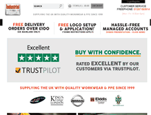 Tablet Screenshot of industrialworkwear.com